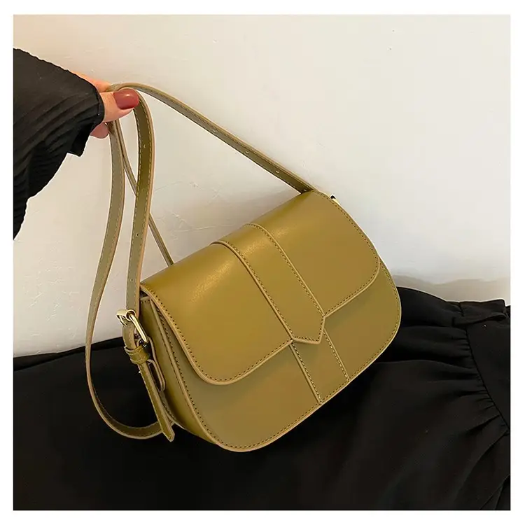 Brown Vintage Square Shoulder Bag for Women - Image 6