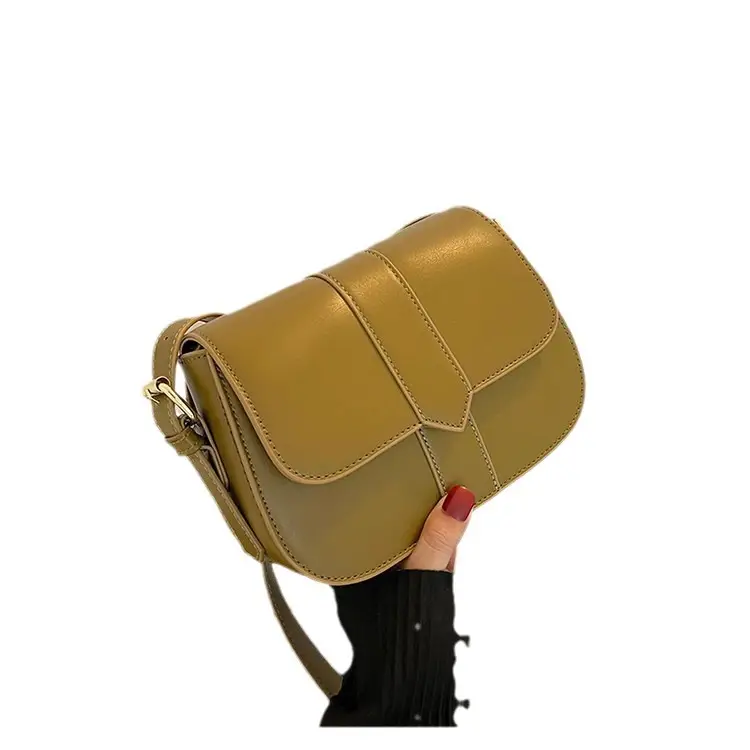 Brown Vintage Square Shoulder Bag for Women - Image 9
