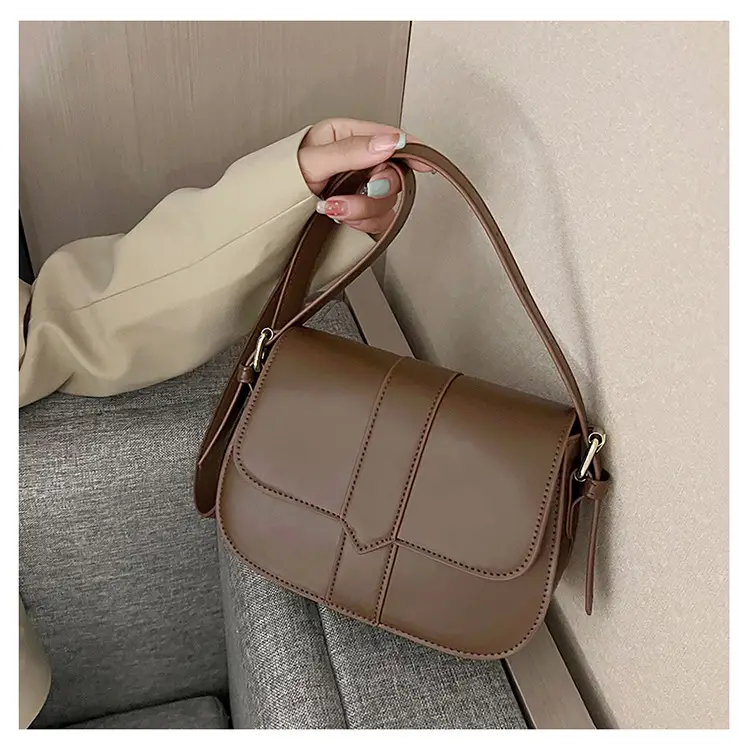 Brown Vintage Square Shoulder Bag for Women — feature 12