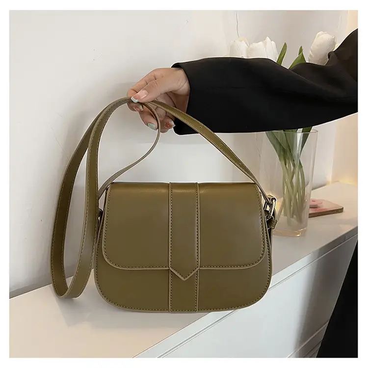Brown Vintage Square Shoulder Bag for Women — feature 15
