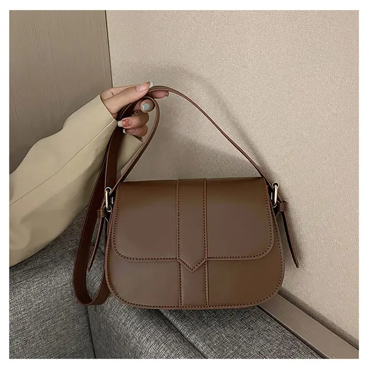 Brown Vintage Square Shoulder Bag for Women — feature 32