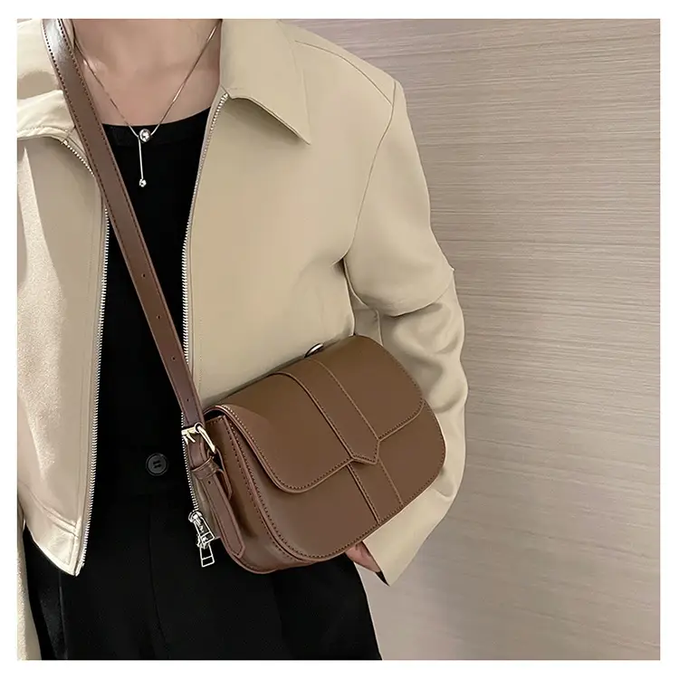 Brown Vintage Square Shoulder Bag for Women — feature 36