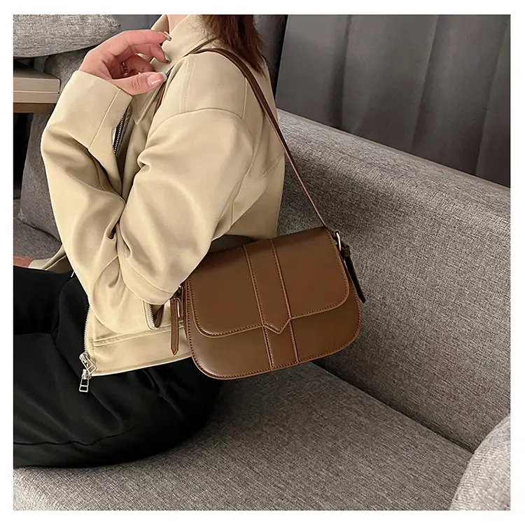 Brown Vintage Square Shoulder Bag for Women — feature 42
