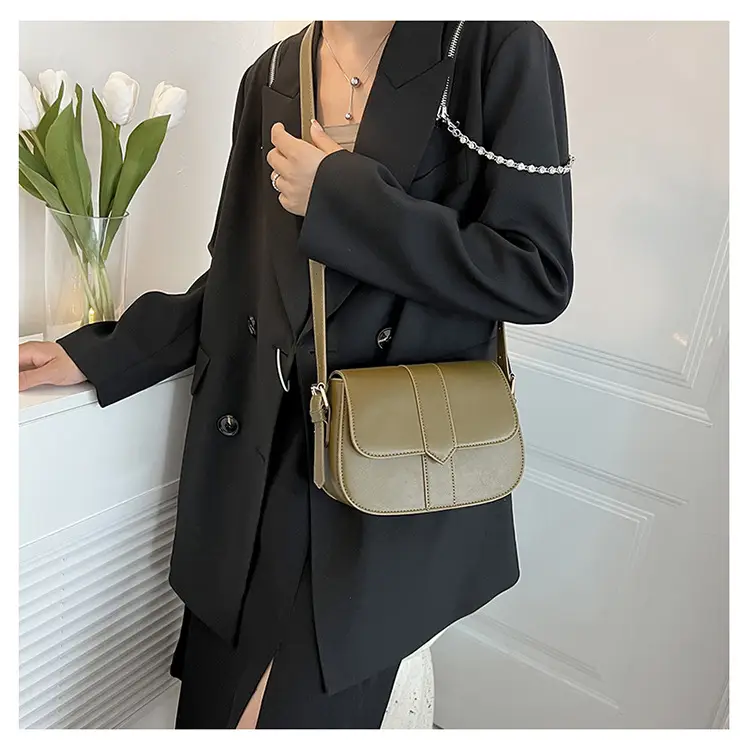 Brown Vintage Square Shoulder Bag for Women — feature 49