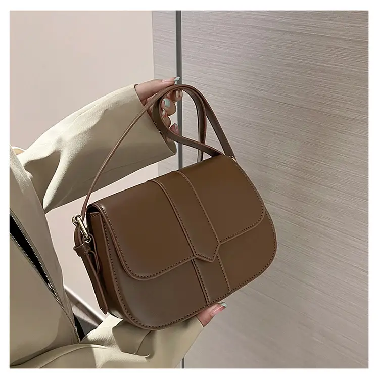 Brown Vintage Square Shoulder Bag for Women — feature 50