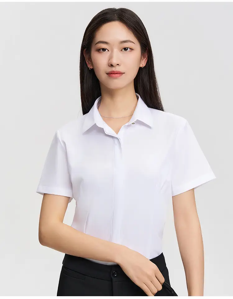 Men Cotton Short Sleeve Shirt Black SW75-137 — feature 7