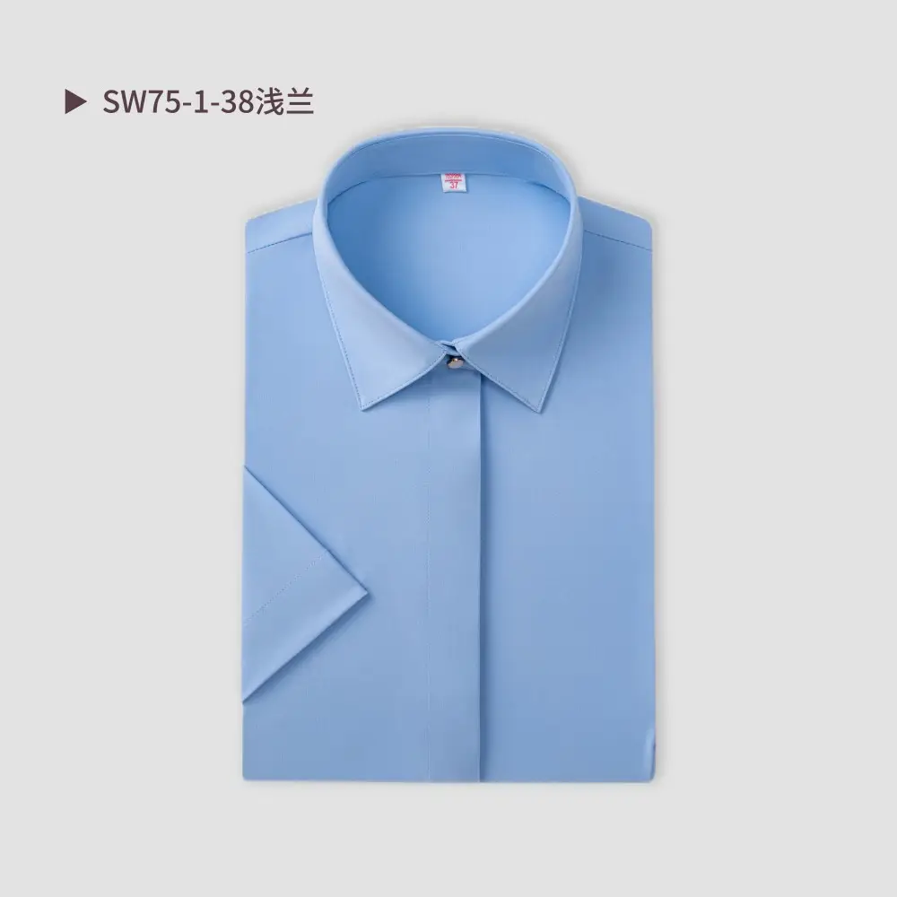 Men Cotton Short Sleeve Shirt Black SW75-137 - Image 11