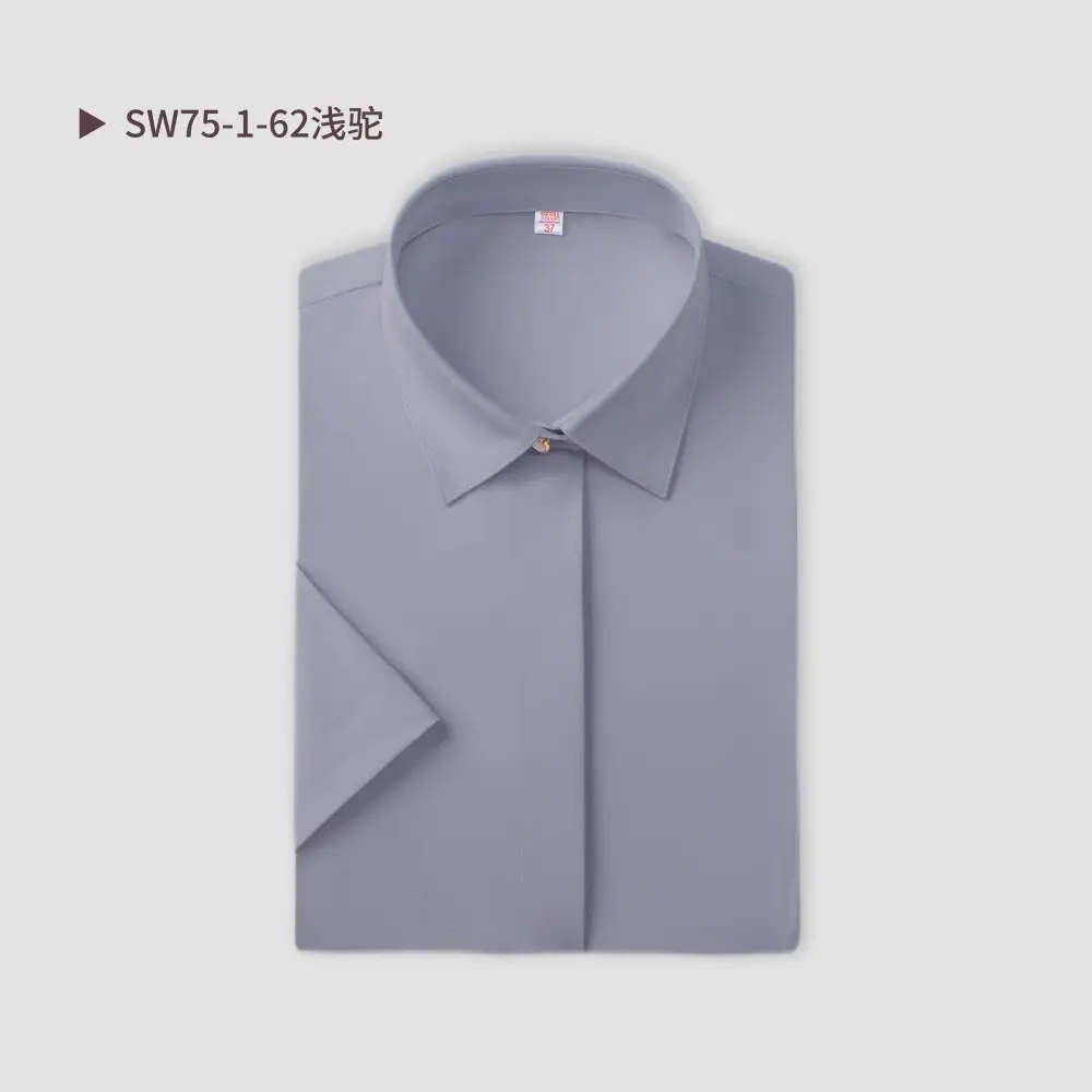 Men Cotton Short Sleeve Shirt Black SW75-137 - Image 17