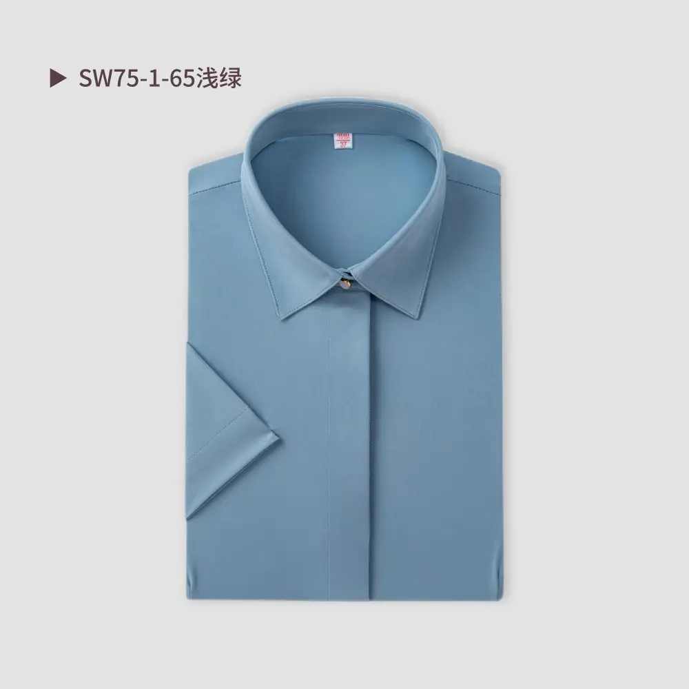Men Cotton Short Sleeve Shirt Black SW75-137 - Image 18