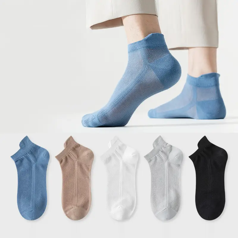 Socks Spring and Summer Men's Mid-length Socks Spring and Summer Breathable Stockings Autumn and Winter Sweat-absorbent Men's Socks Sports Basketball Socks for Hair
