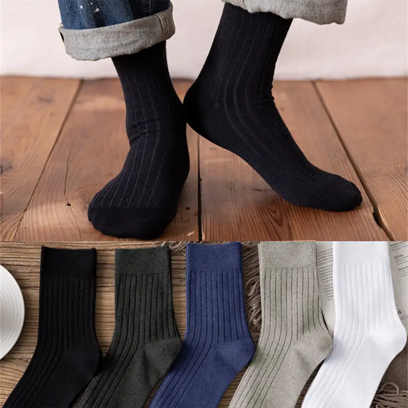 Socks Spring and Summer Men's Mid-length Socks Spring and Summer Breathable Stockings Autumn and Winter Sweat-absorbent Men's Socks Sports Basketball Socks for Hair