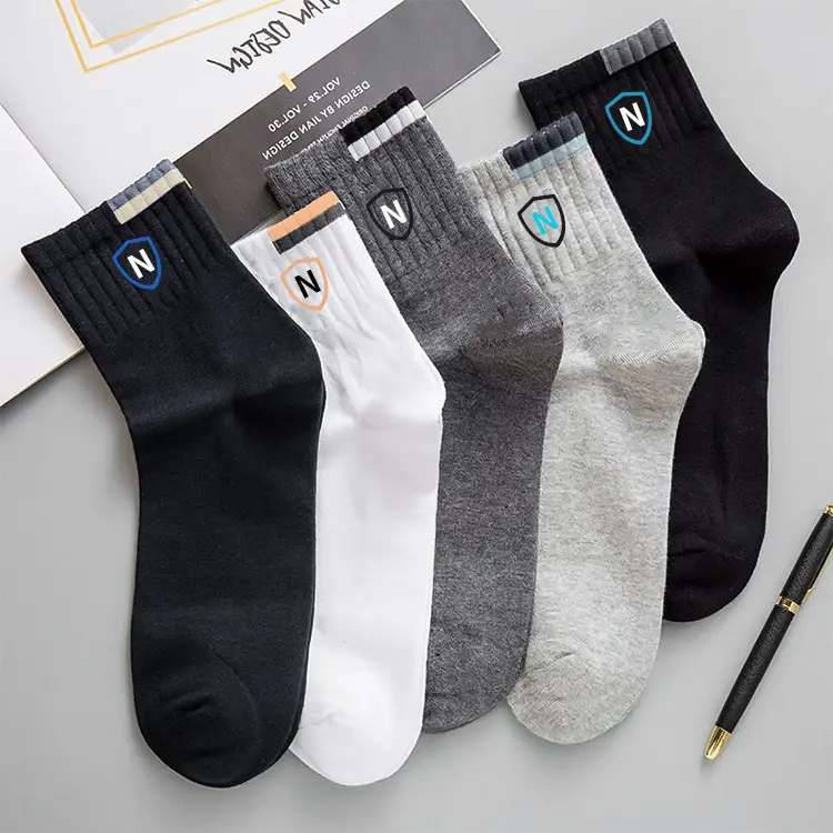Socks Spring and Summer Men's Mid-length Socks Spring and Summer Breathable Stockings Autumn and Winter Sweat-absorbent Men's Socks Sports Basketball Socks for Hair
