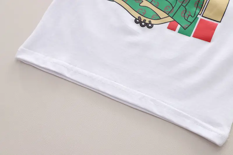 Summer Casual Boys T-Shirt Shorts Set Blue White Cartoon Cap — feature 9