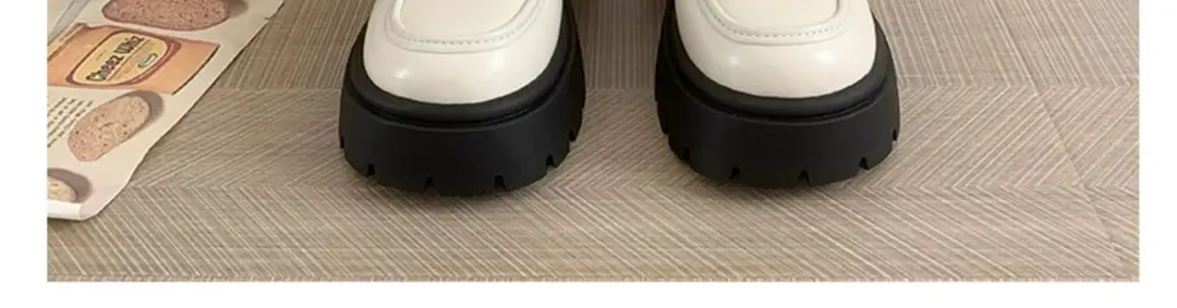 British style small leather shoes women's wholesale new spring and autumn bow with skirt thick bottom muffin retro casual shoes — feature 9