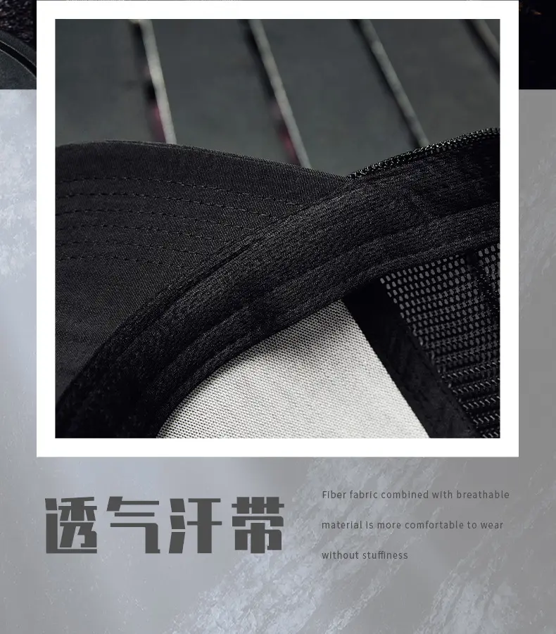 Grey Mesh Baseball Cap for Men Summer — feature 12
