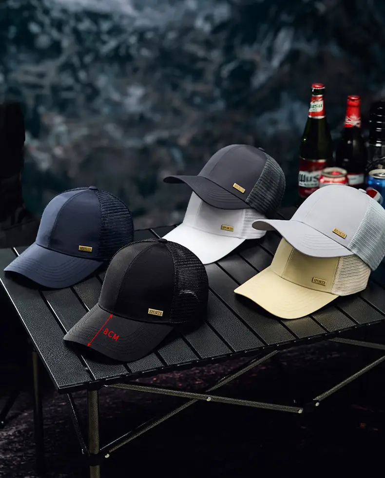 Grey Mesh Baseball Cap for Men Summer — feature 14