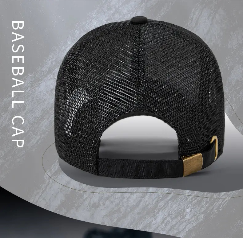 Grey Mesh Baseball Cap for Men Summer — feature 15