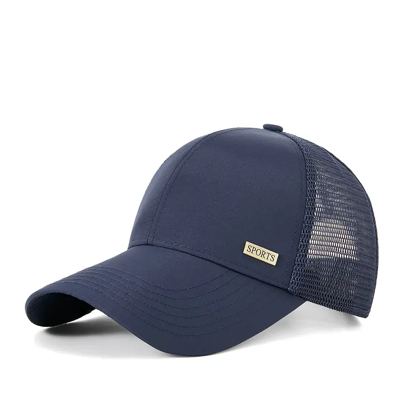 Grey Mesh Baseball Cap for Men Summer - Image 3