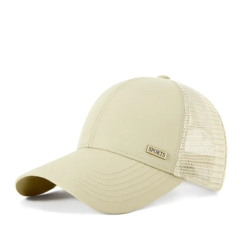 Grey Mesh Baseball Cap for Men Summer - Image 4