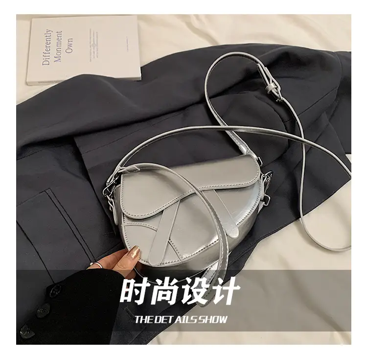 Women's Creamy Underarm Bag with Crossbody Strap — feature 13