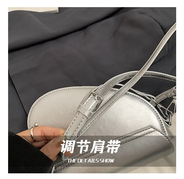 Women's Creamy Underarm Bag with Crossbody Strap — feature 14