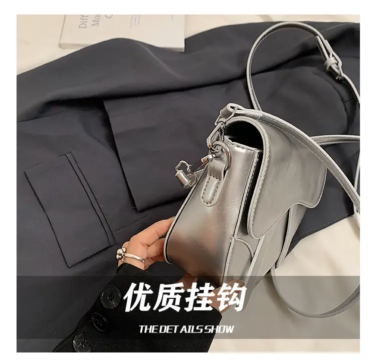 Women's Creamy Underarm Bag with Crossbody Strap — feature 15