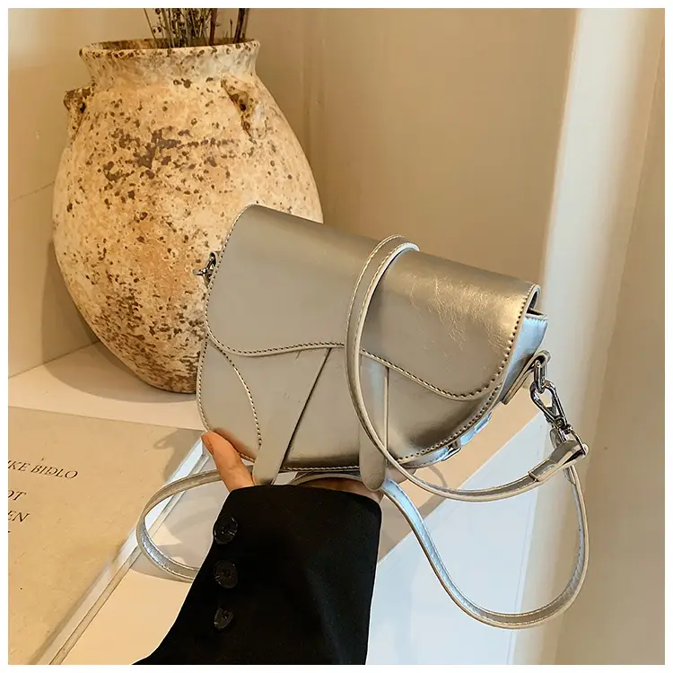 Women's Creamy Underarm Bag with Crossbody Strap — feature 20