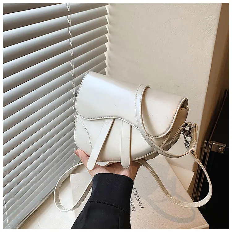 Women's Creamy Underarm Bag with Crossbody Strap — feature 23