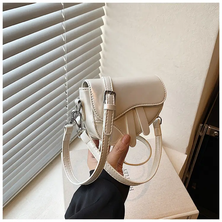 Women's Creamy Underarm Bag with Crossbody Strap — feature 24