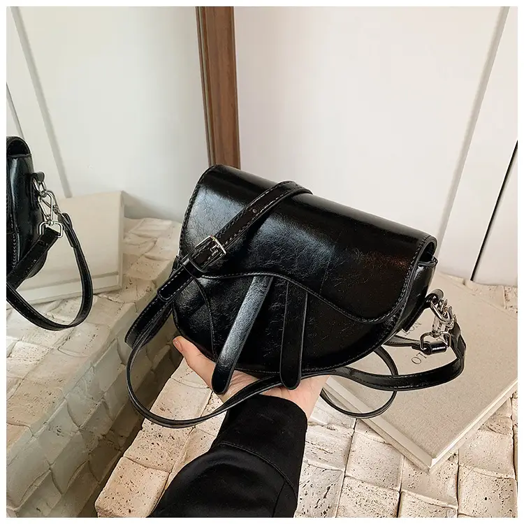 Women's Creamy Underarm Bag with Crossbody Strap — feature 26