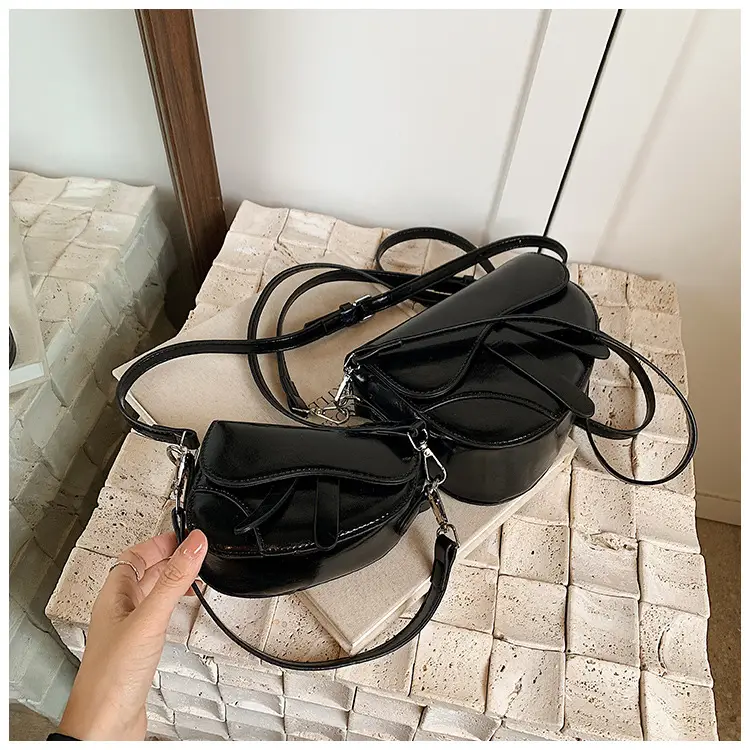 Women's Creamy Underarm Bag with Crossbody Strap — feature 28