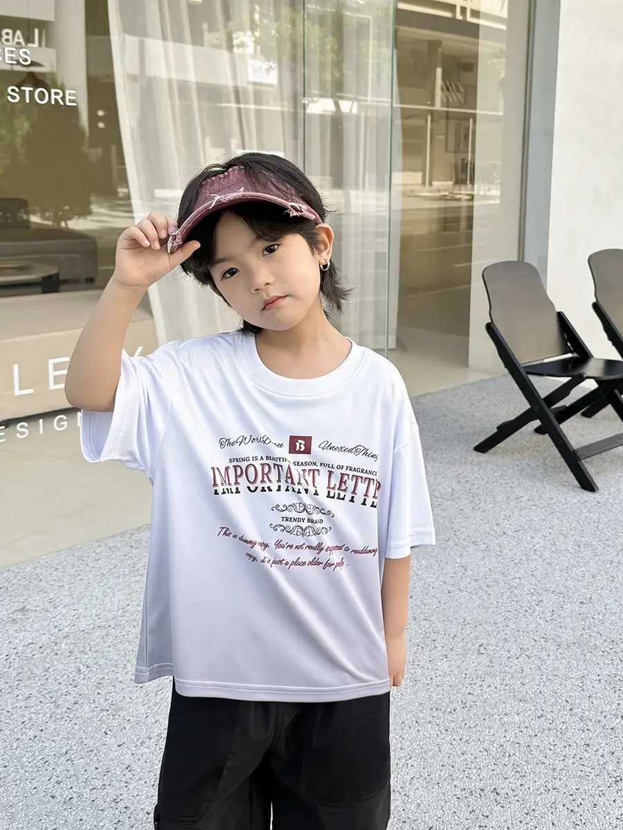 Haima Boys Grey Cotton T-Shirt Summer 2026 - Image 4