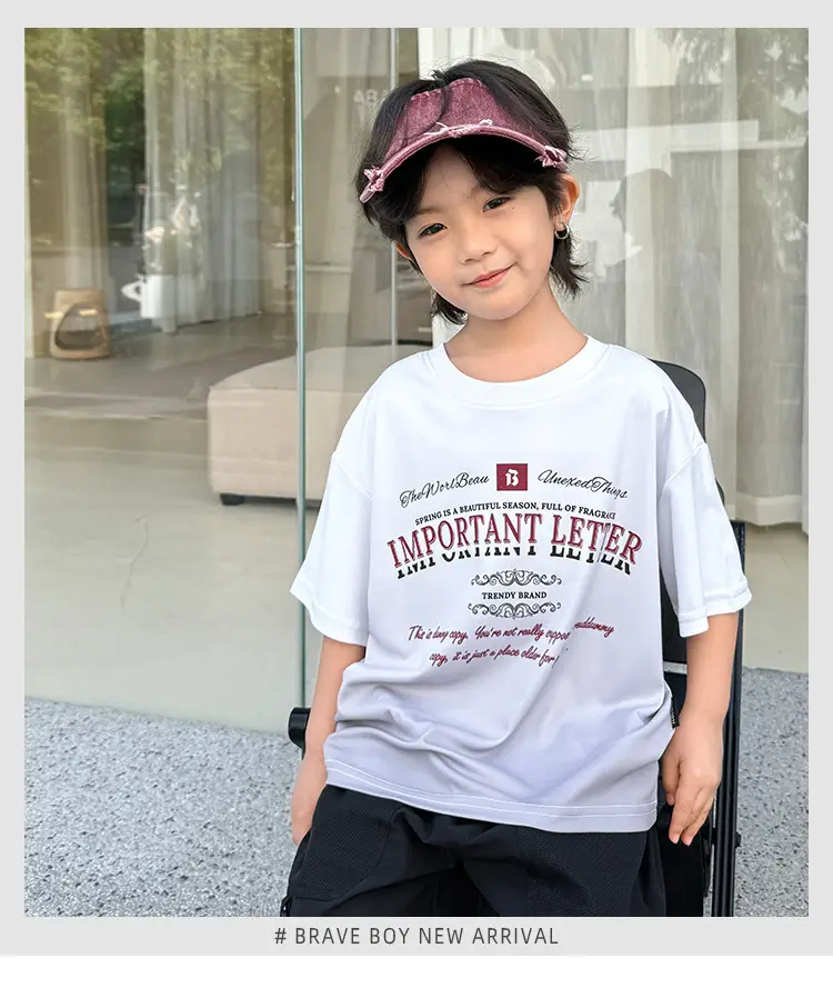 Haima Boys Grey Cotton T-Shirt Summer 2026 — feature 2