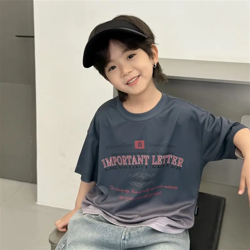 Haima Boys Grey Cotton T-Shirt Summer 2026 - Image 2
