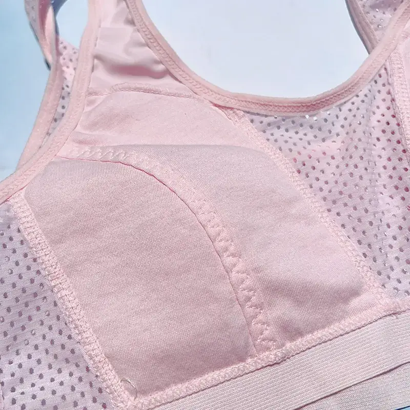 Girls Cotton Sports Vest Light Blue Fixed Back — feature 20