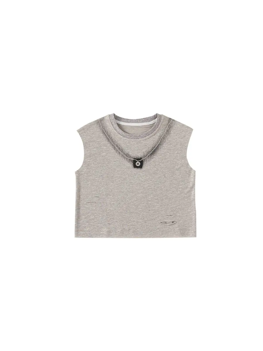 Yubao Kids Sleeveless Pink Vest with Korean Necklace - Image 7