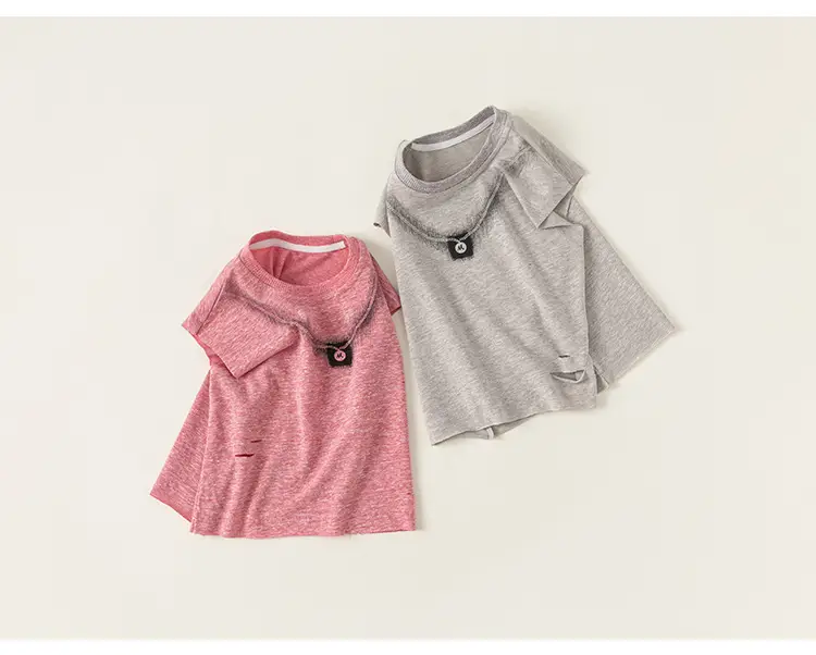 Yubao Kids Sleeveless Pink Vest with Korean Necklace — feature 14
