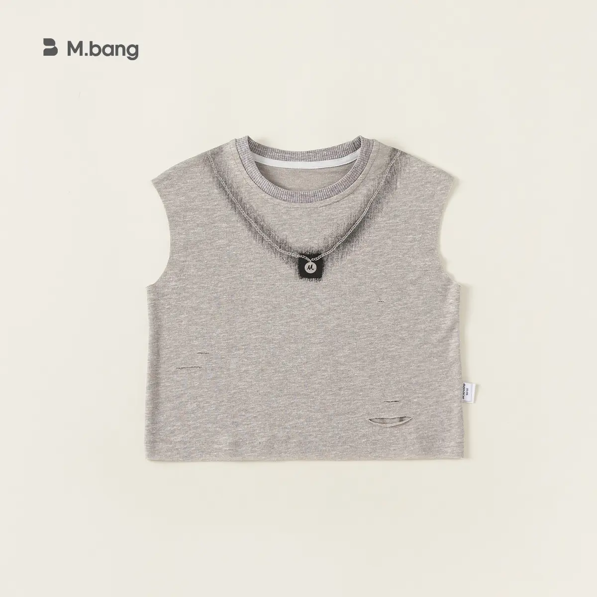 Yubao Kids Sleeveless Pink Vest with Korean Necklace - Image 2