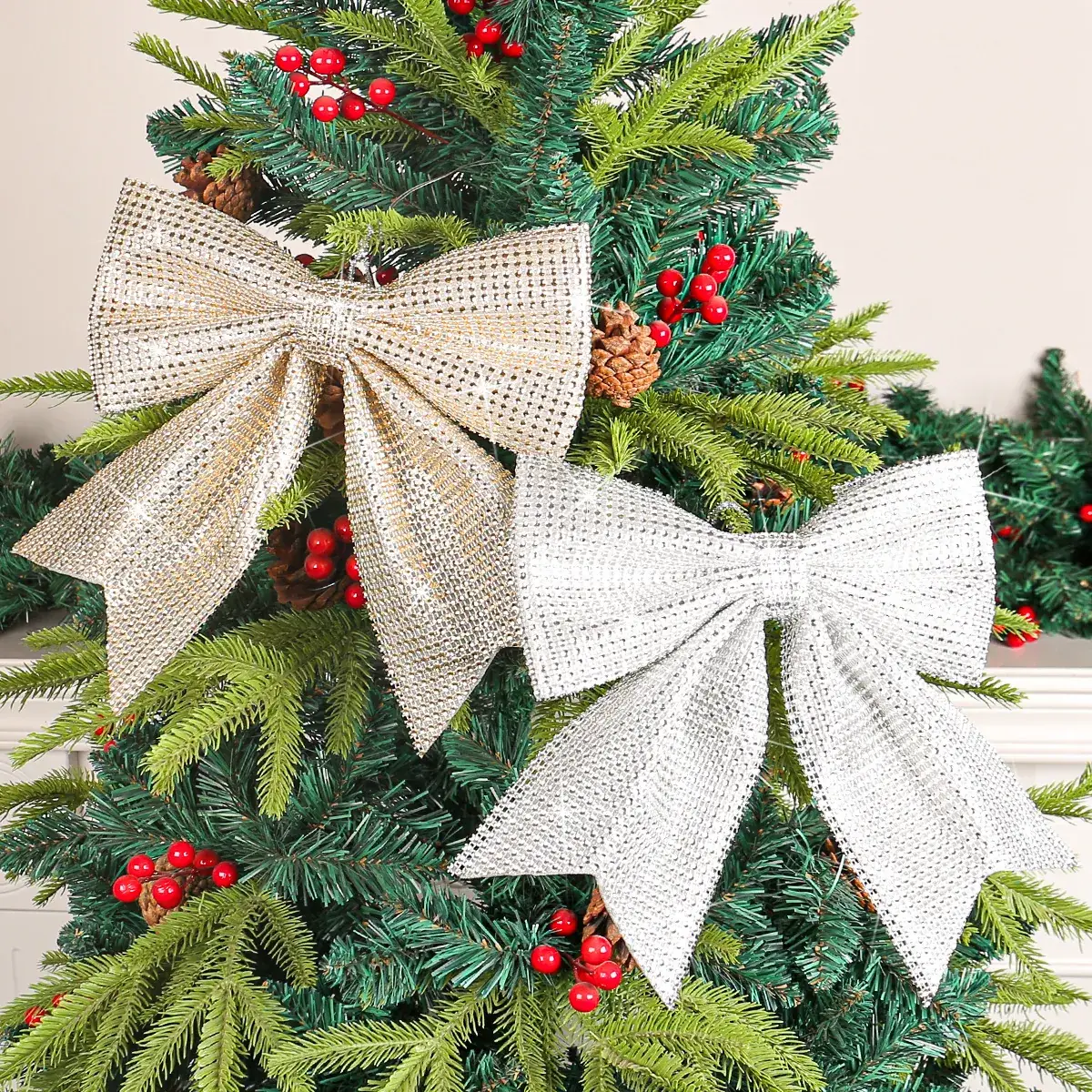 Cross-Country Christmas Bow Decorative Tree Accessories - Image 6