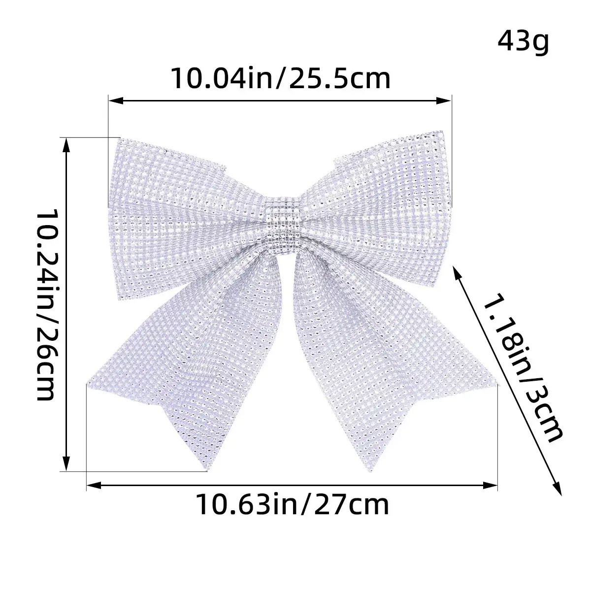 Cross-Country Christmas Bow Decorative Tree Accessories - Image 2