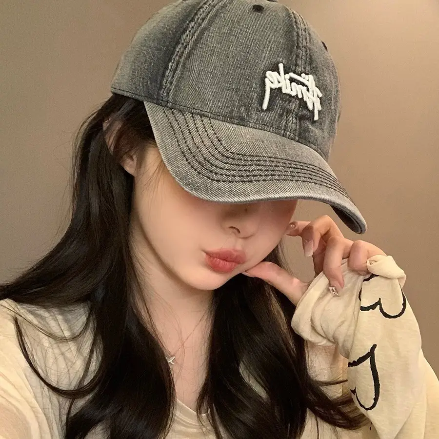 Women Blue Embroidered Baseball Cap