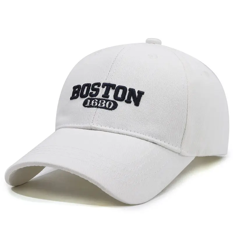 Boston 1980 Embroidered Baseball Cap White Large - Image 13