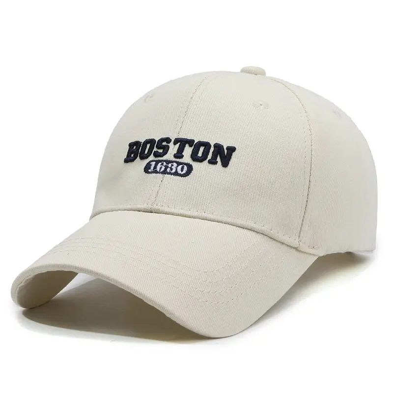 Boston 1980 Embroidered Baseball Cap White Large - Image 6