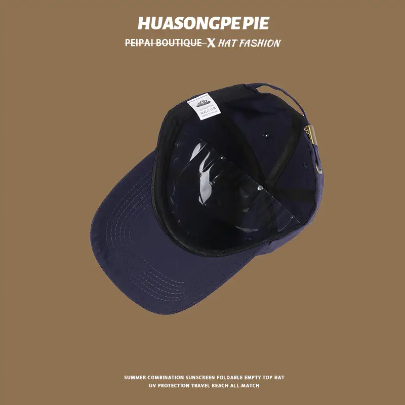 Men Black UV Protection Cap with H-T Logo — feature 10