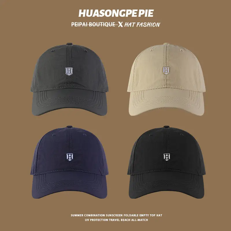 Men Black UV Protection Cap with H-T Logo — feature 2