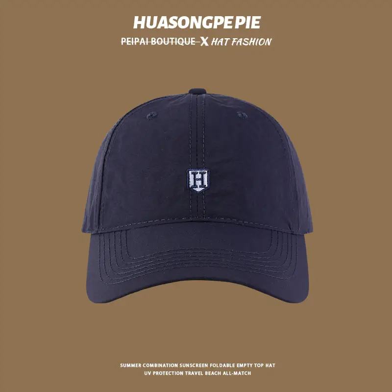 Men Black UV Protection Cap with H-T Logo — feature 8