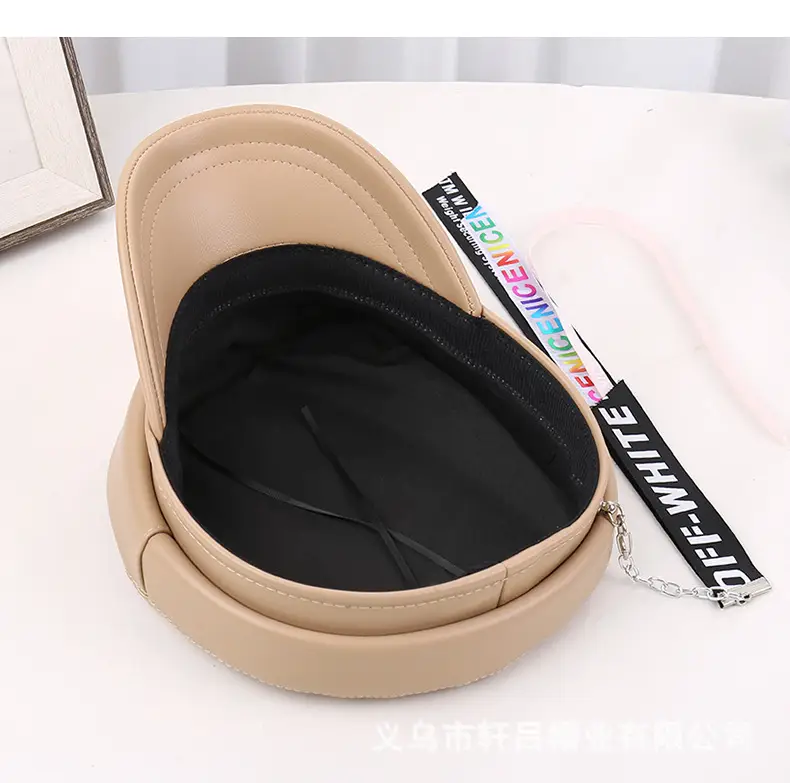 Korean New British Style Retro PU Leather Duck Tongue Newspaper Boy Cap Big Head Girth Fashionable Face Small Beret Flat Cap — feature 28