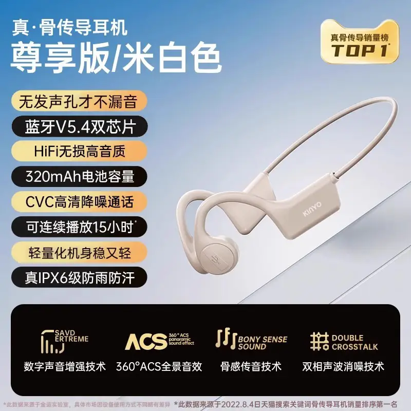 Over-Ear Bluetooth Earphones with Bone Conduction & Long Battery - Image 3
