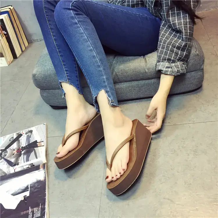 2026 New Summer Sandals, Beach Slippers, Women's Flip-Flops, Wedge Heels, Thick Soles, Non-Slip High Heels, Flip-Flops for Outdoor Wear — feature 13