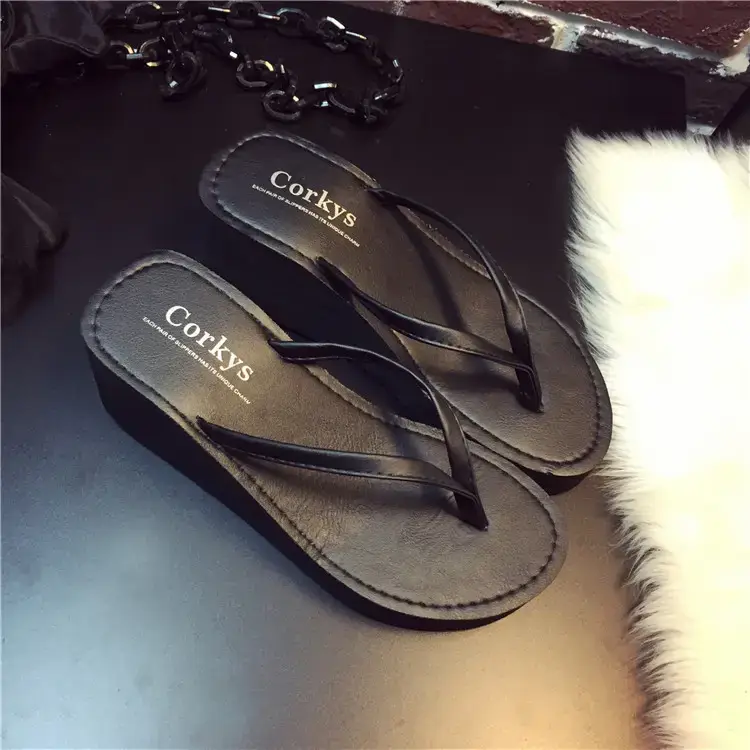 2026 New Summer Sandals, Beach Slippers, Women's Flip-Flops, Wedge Heels, Thick Soles, Non-Slip High Heels, Flip-Flops for Outdoor Wear — feature 34